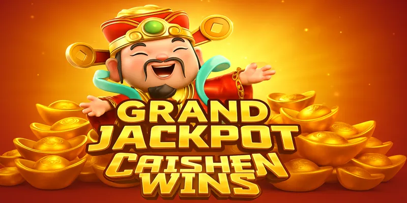 Thần tài rạng rỡ mang tài lộc đến cho người chơi trong Caishen Wins