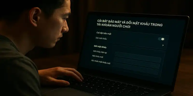 Cài đặt bảo mật và đổi mật khẩu trong tài khoản người chơi