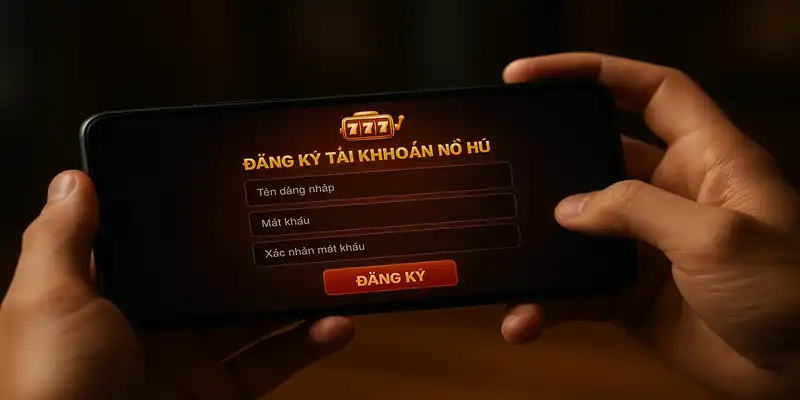 Giao diện đăng ký tài khoản nổ hũ đơn giản trên điện thoại