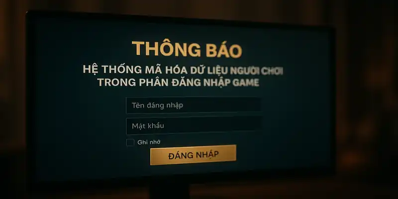 Thông báo hệ thống mã hóa dữ liệu người chơi trong phần đăng nhập game